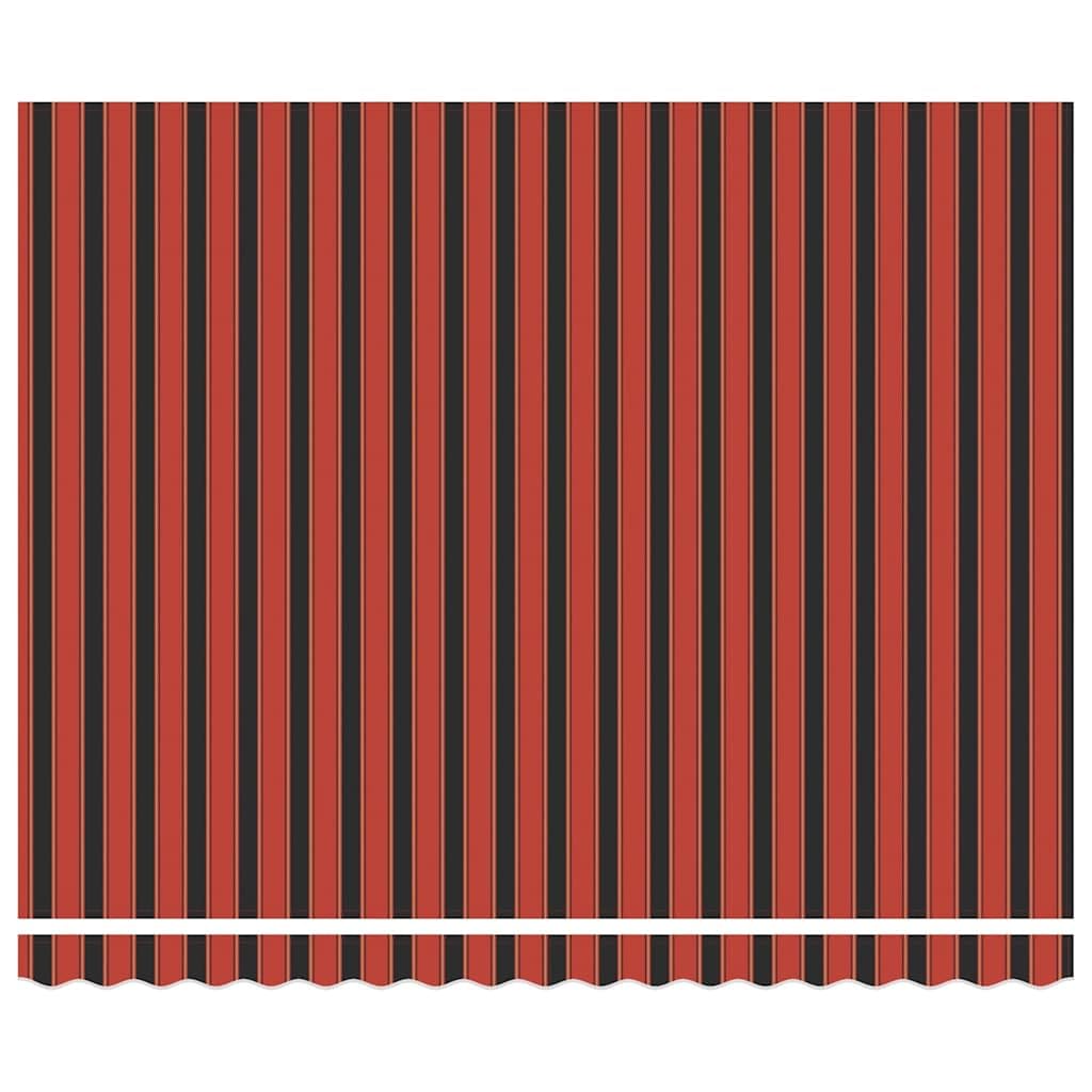 Markise 400 x 350 cm Gelenkarmmarkise einziehbar, Manuelle Terrassenmarkise aus Polyester, Gestreiftes Sonnendach für Garten und Terrasse, Stabiler Schattenspender