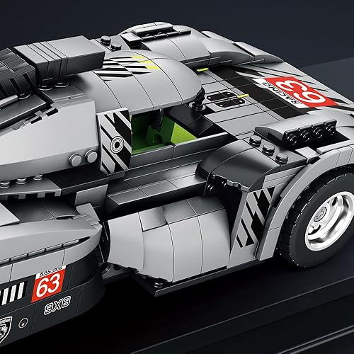 Miniatura 5 de MISINI 11031 Kit de bloques de construcción híbridos de hiperauto de 9 x 8, juego de construcción de autos de carreras MOC a escala 112, juego de