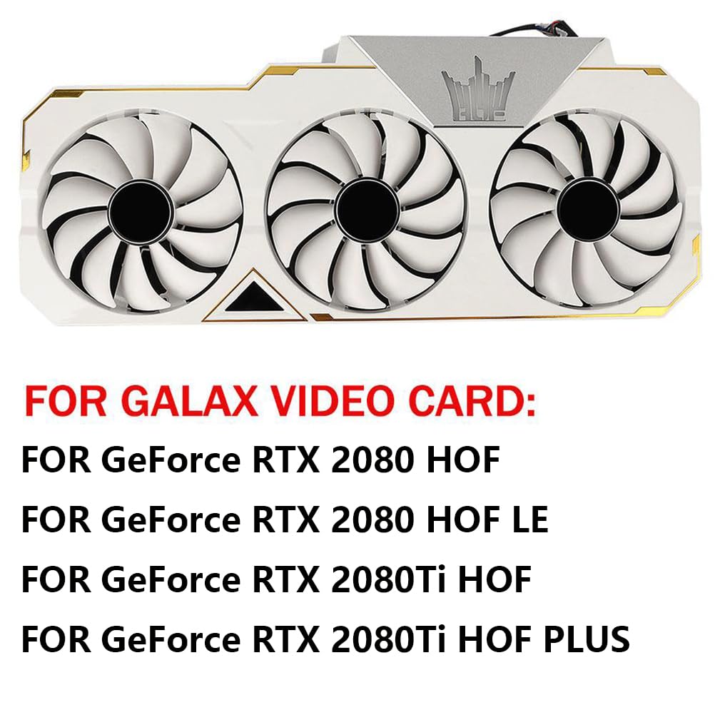 3PCS Graphics Card Cooling Fans Suitable for Galax RTX 2080 2080TI HOF Series Desktop Fan 12V 0.55A 4Pin FD9015U12S 85mm Video Card Cooler Fans GPU Fan (Fan 3)
