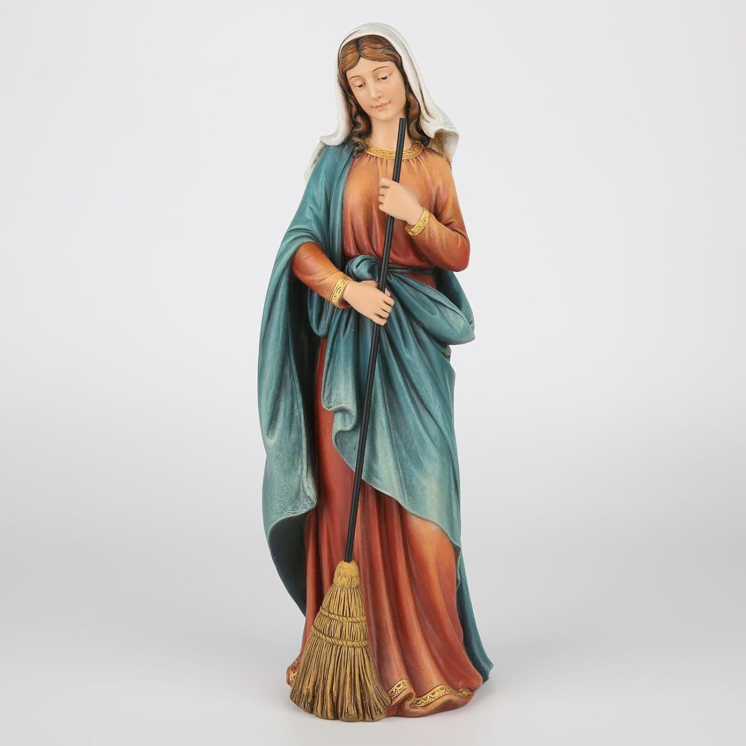 BC Catholic Kitchen Madonna Statue, Blessed Virgin Mary Figure, Devoution Home Décor, Religious Gift 13.4" H, Handmade by Buildclassic - Image 6