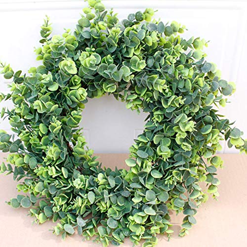 Couronne d'eucalyptus 18 pouces grande taille faite main pour decoration murale