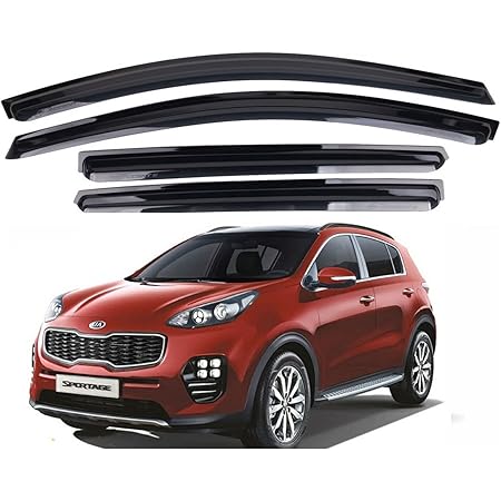 Tape-On Windows Visor 4-Piece for 2017-2022 Kia Sportage Rain Guards Shield Shade Smoke 94382