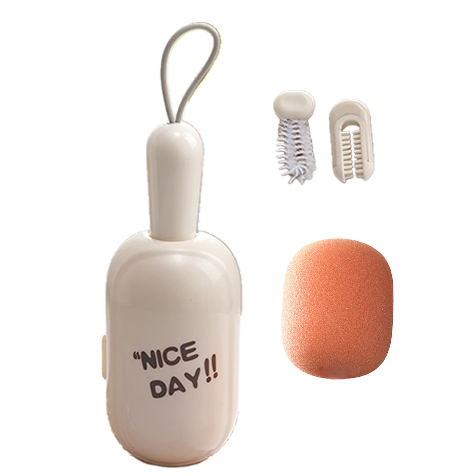 Foldable Bottle Brush with Soft Sponge Head and 2PCS Small Scrubber Brush for Glassware and Coffee Cups Cleaning Cup Cleaner