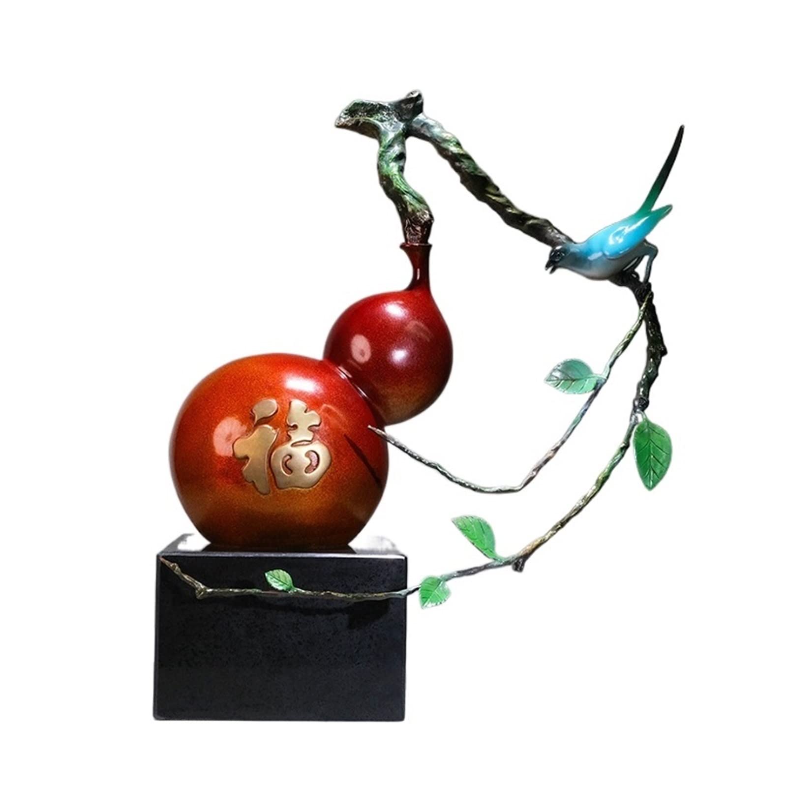 hongchenke34 Copper statue Brass Fortune Gourd Ornament Living Room Entrance Home Decorations Copper Products Sculpture Crafts