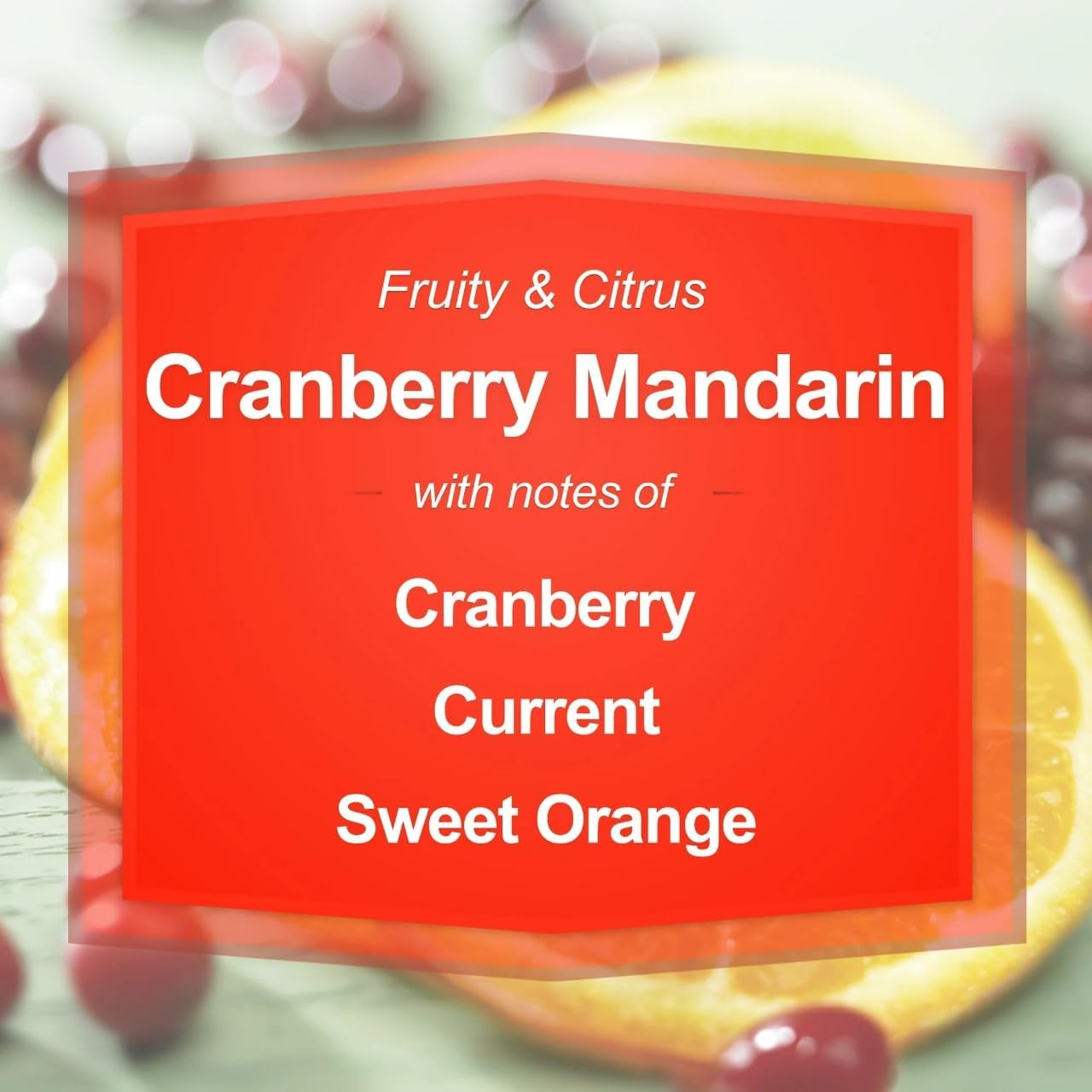 Cranberry Mandarin Scented Jar Candle – 20 oz(Pack of 3)