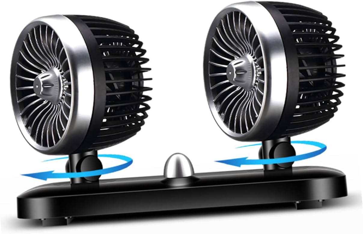 UKCOCO Ventilador Eléctrico Para Coche Doble Cabeza Potente Ventilador Usb Para Uso Doméstico Refrigeración Por Agua Para Camión