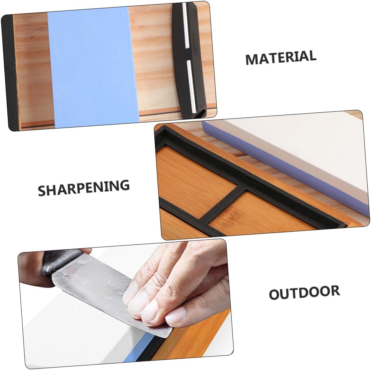 Double-sided Whetstone Sharpening Stone Kit 1000/6000 Grit with Silicone Mat Base and Correction Stone for Home Kitchen Knife and Scissors Grinding – 5pcs Set