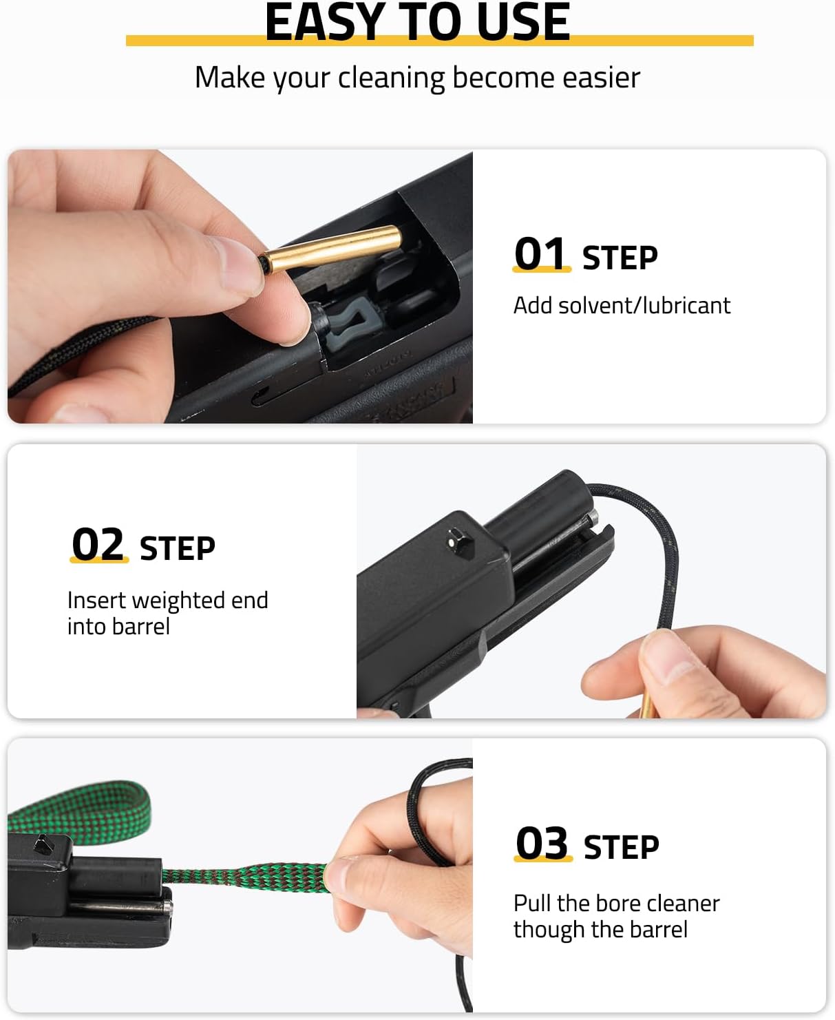 CVLIFE Gun Cleaning Kit for 9mm .223/5.56mm .38 .357 12GA, Gun Cleaning Mat with Brushes, Picks, Swabs, Patches, Oil Bottle, Gun Cleaning Supplies for Multiple Calibers