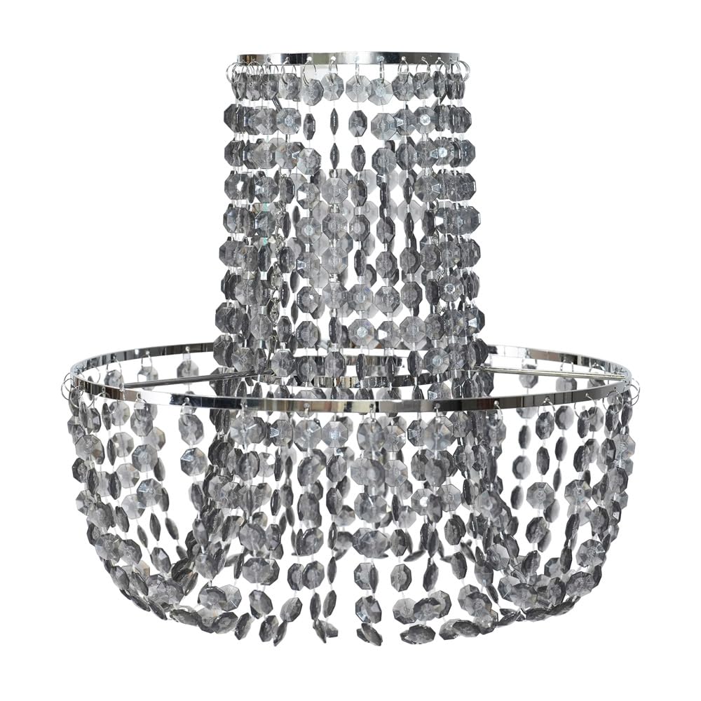 Valuelights Black | Jewel Acrylic Droplet Chandelier Ceiling Pendant Light Shade Easy Fit Lampshade | Shades, Home Décor & Improvement Essential Size 1