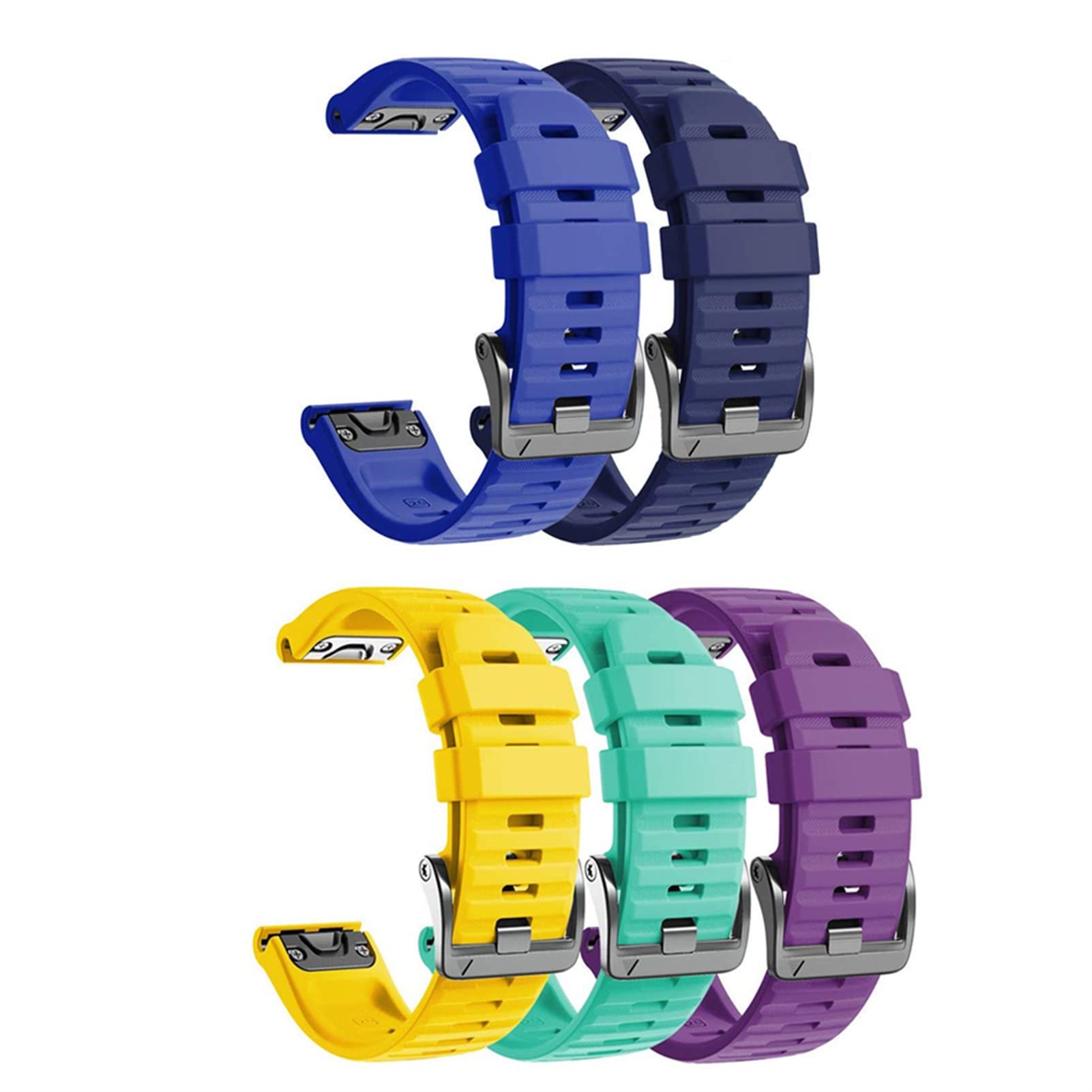 Pasek do zegarka Garmin Fenix 7 7X 7S 6X Pro Watch Easyfit do smartwatcha Fenix 6 Pro, 5 szt., 26 22 mm, pasek do smartwatcha Fenix 6 Pro, 22mm Fenix 7 6Pro, Agat