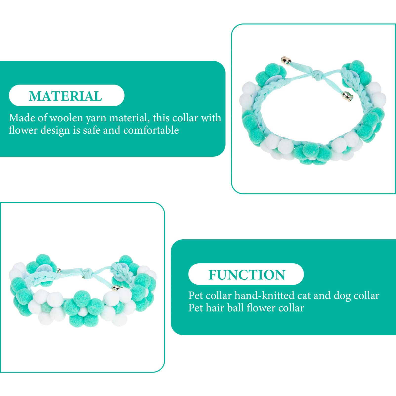 Ipetboom Pet Collar Dog Cat Flower Designed Decorative Long Use Easy Identification
