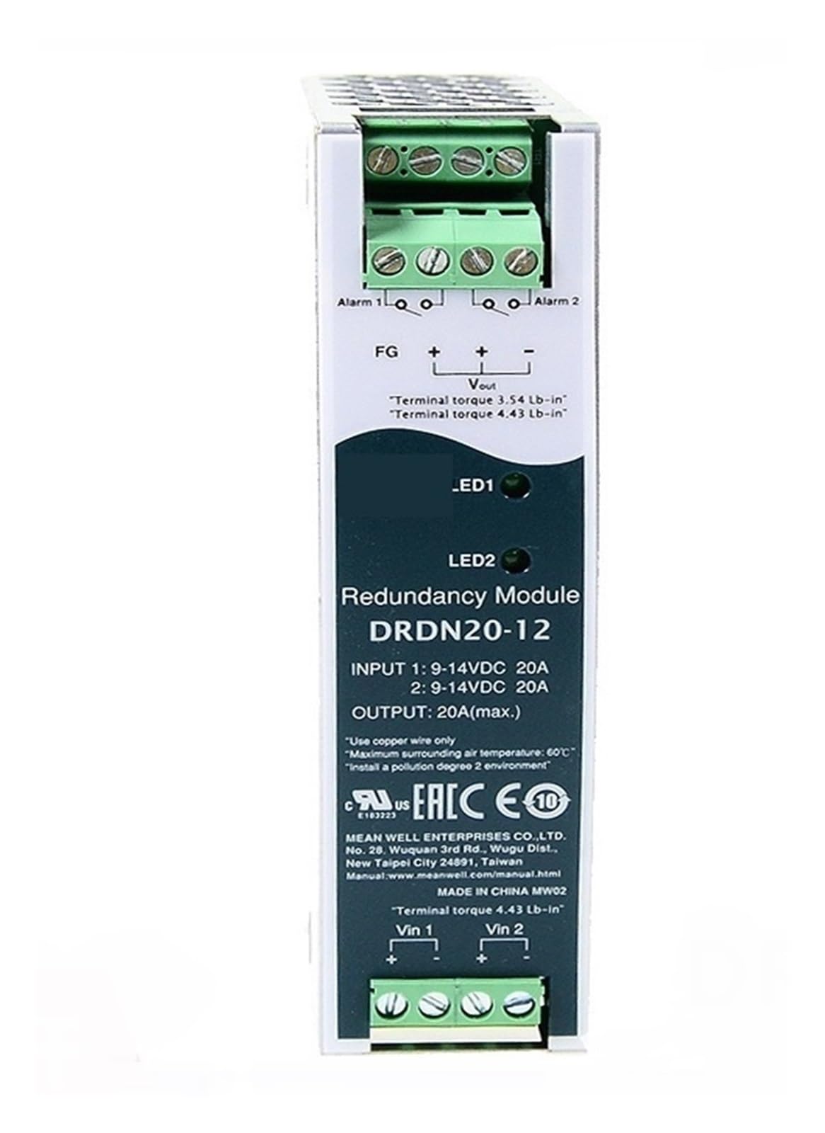 TSCFHGQI 20A RailType Redundancy Module DRDN20 DRDN20-12 12V DRDN20-24 24V DRDN20-48 48V(DRDN20-24)