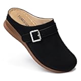 Clogs for Women Slip on Mules: Walking Comfortable, Non Slip, Closed Toe Sandals, Casual Summer Shoes Black Navy Brown Size 5-11