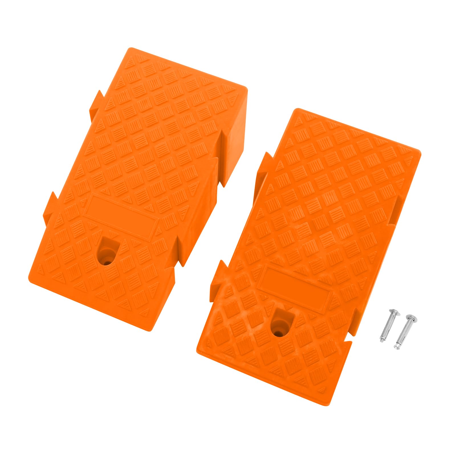 Rampa para bordillos para escalones altos de 19 cm, 2 unidades, portátil, de plástico antideslizante, rampa para ascender, movilidad, ligera rampa para acera, estación de carga, pasarela, coche