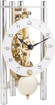 Hermle Table Clock, Aluminium, Silver, 19,5cmx11cmx9cm, 23024-X40721