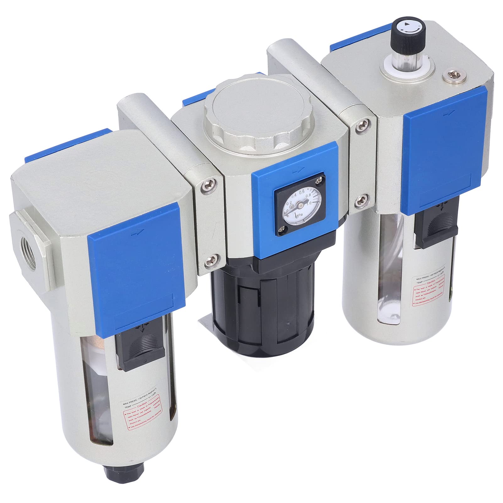 Filtro de Aire de 3 Etapas, Filtro de Aire de Aleación de Aluminio Lubricador Regulador de Presión Combo GC400 15 con Copa de Aceite de 160 CC 40 μm o 5 μm para Sistemas Neumáticos de