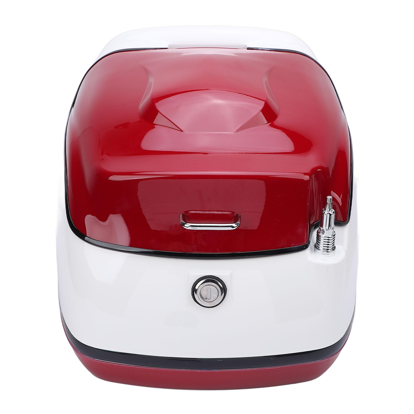 Naroote Coffre de Moto, Coffre de Moto avec Une capacité de 38 litres, Style Vintage avec Serrure clé pour Les Scooters électriques (Rouge foncé)