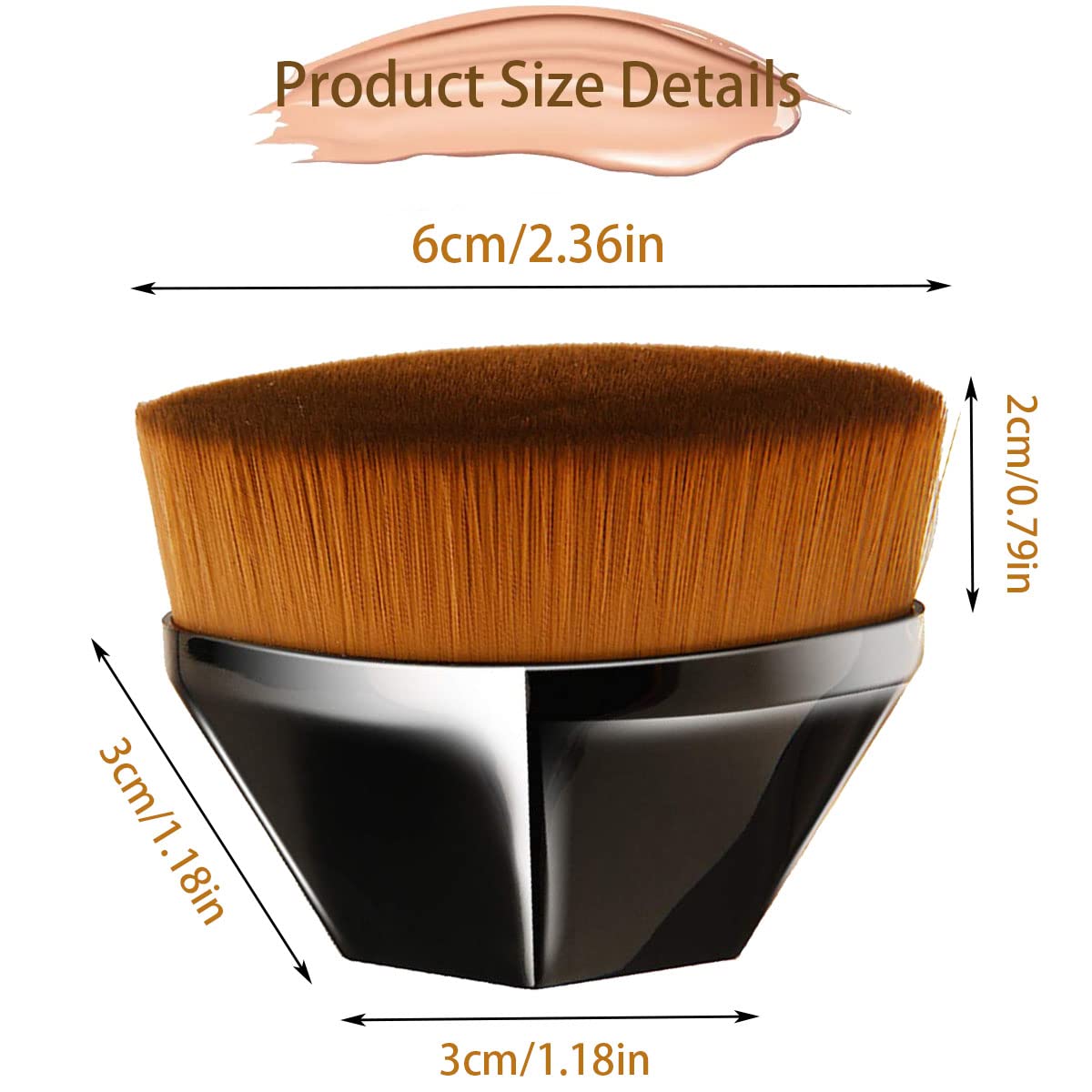 Foundation Brush Flat Top,Kabuki Foundation Makeup Brush,2 Pack Foundation Brush for Liquid ,Hight Density Ultra-Soft Bristles Suitable for Blending Liquid, Cream, Cosmetics with Storage Box : Beauty & Personal Care