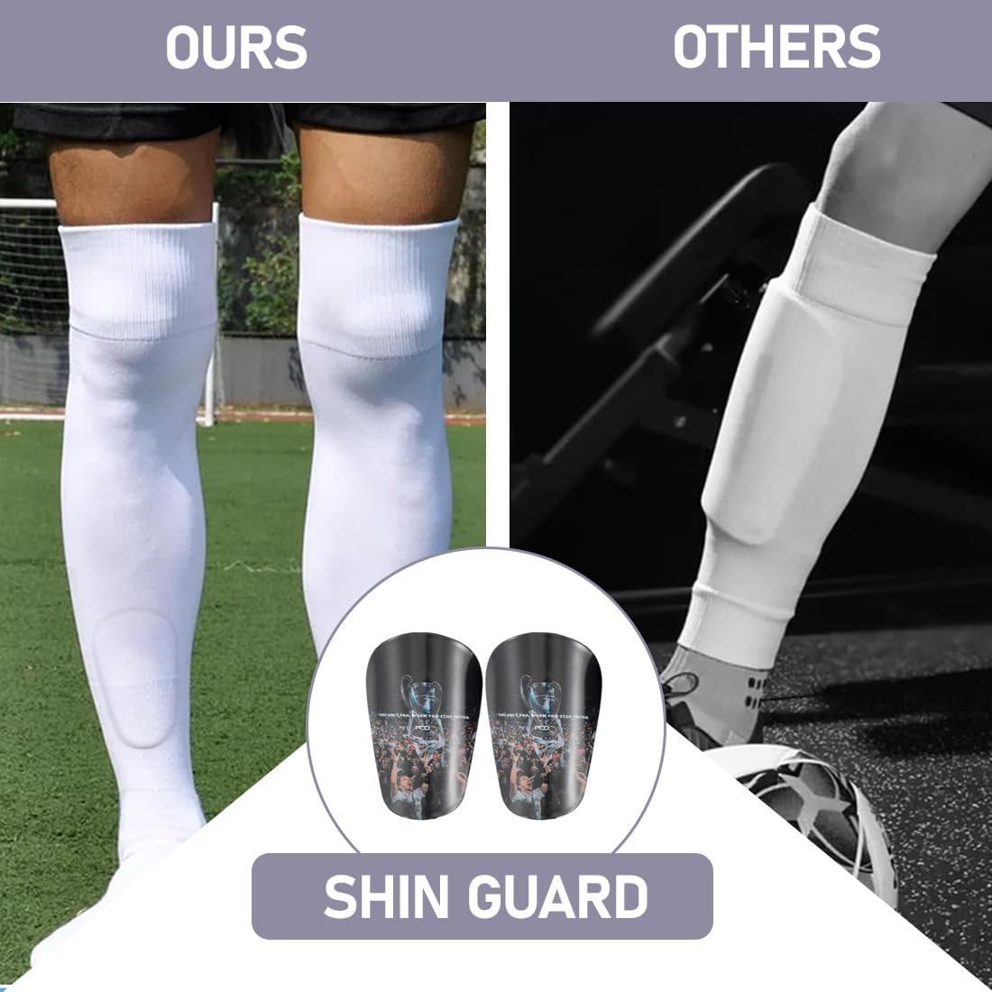Mini Parastinchi Calcio, Extra Grigio Scuro, 10 × 6 cm Professionali Parastinchi Calcio Piccoli, Accessori per Protezione da Calcio Delle Gambe per Gli Sport con la Palla da Uomo, Donna e Bambino