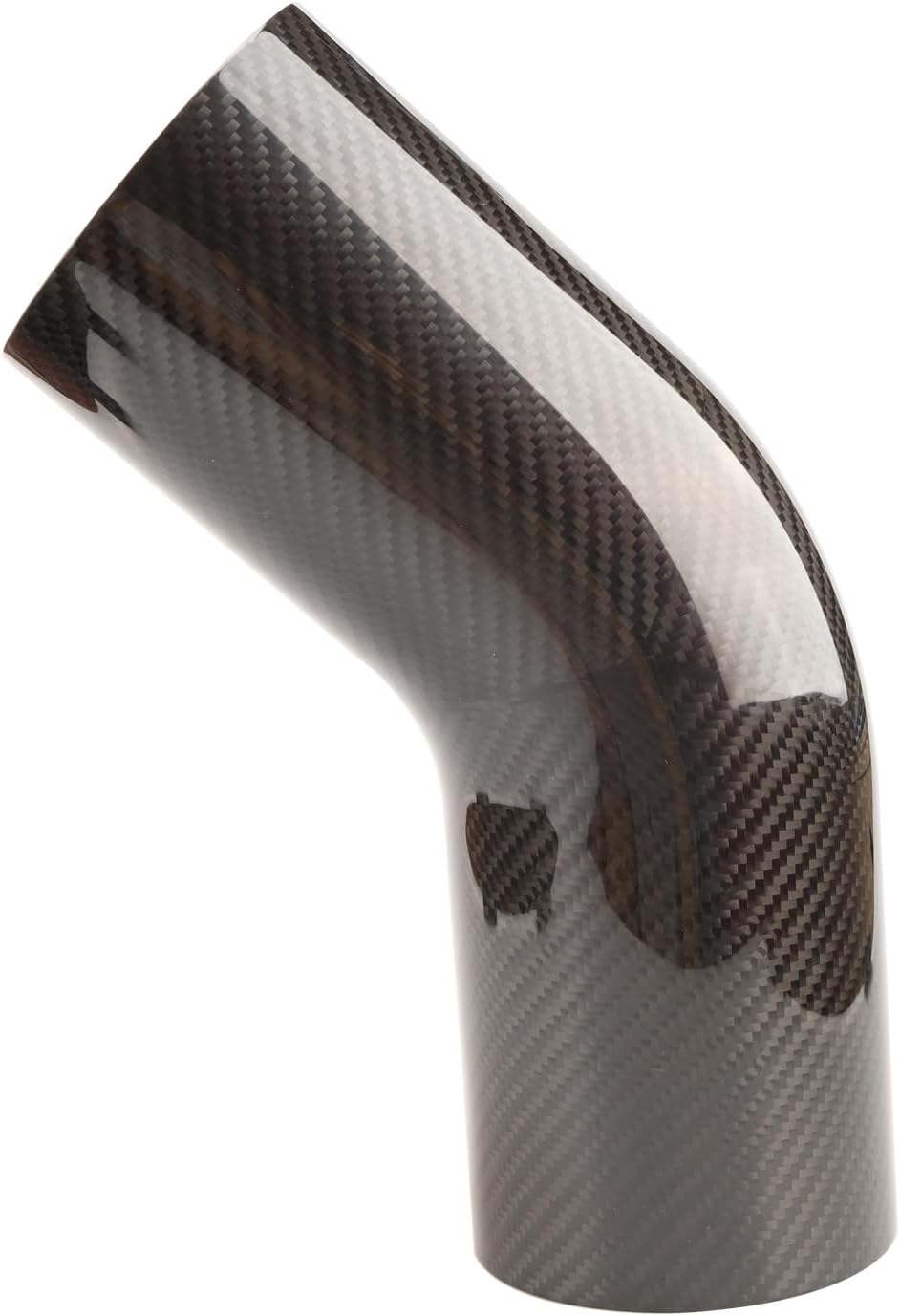 AC PERFORMANCE OD 3.5 inch (89mm) 45 degree Carbon Fiber Elbow with Full 304 Stainless Steel 3.5" T-Bolt Hose Clamp