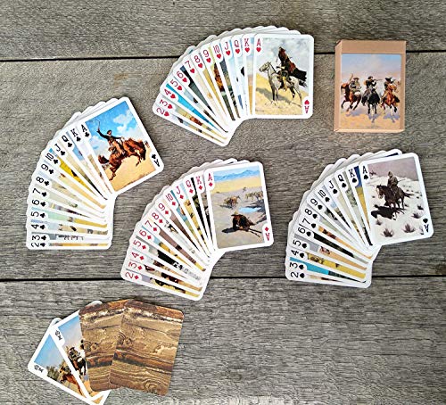 Flonzgift Wild West Playing Cards (Poker Deck 54 Cards All Different) Vintage Western Pioneers Indians Cowboys Wild West #TOP2