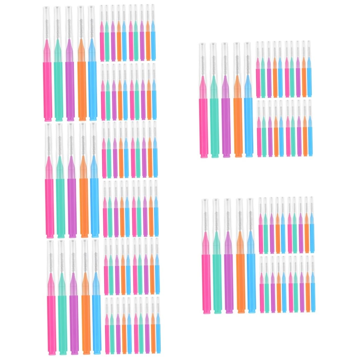 SOLUSTRE 250piezas Cepillos Interdentales De Limpieza Oral Efectiva y Difíciles Para Dentaduras y Brackets