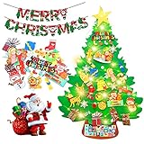 Yojoloin Felt Christmas Tree with Light for Kids Wall, DIY Xmas Christmas Craft Kits Tree...