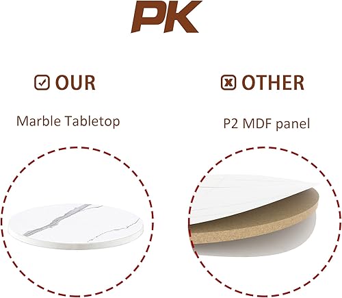 Miniatura 6 de IANIYA Mesa auxiliar mesa auxiliar mesa pequeña mesita de noche con mesa de pizarra, muebles de sala de estar (2 tapas de pizarra blanca, patas