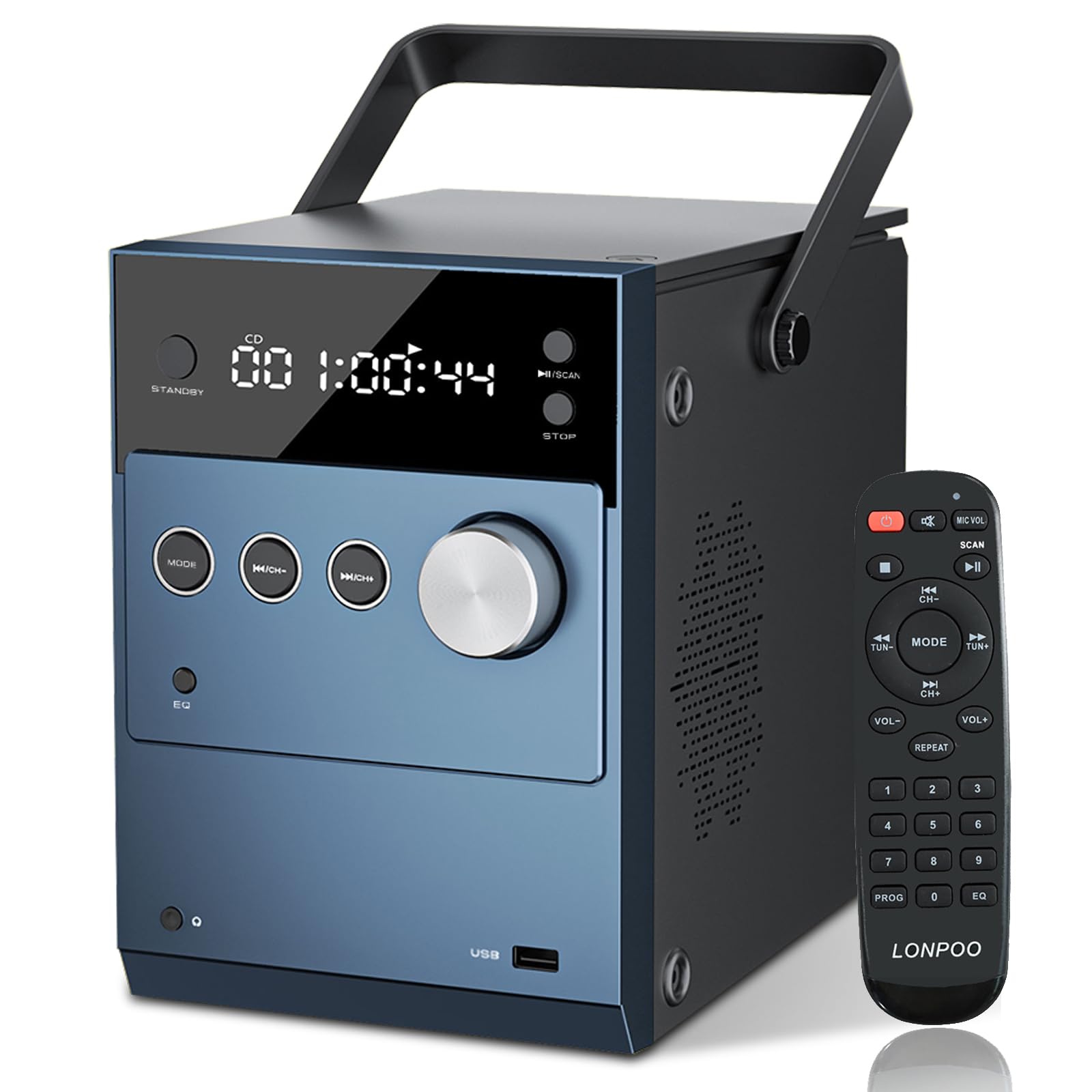 Amazon.co.jp: ポータブルCDプレーヤー 20W bluetooth対応/FMラジオ