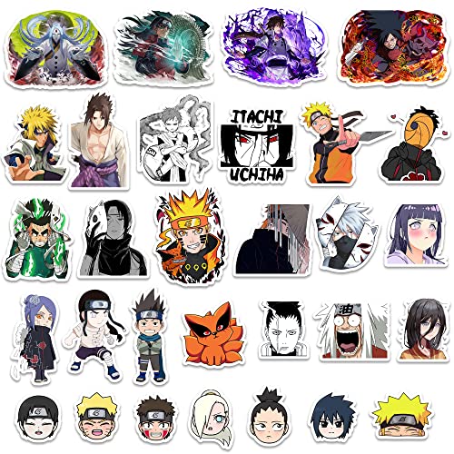 Image of Paper9store Pack of 80+ Naruto Stickers for Laptop, Phone Case, Guitar, Bike, Pc, Scrapbook etc. Waterproof Glossy Laminated Residue Free Anime Stickers
