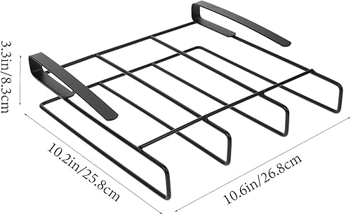 Vista 2 de Hemoton Estante de almacenamiento de cocina de acero inoxidable, negro, 20 pulgadas