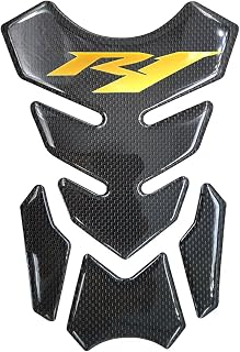 Motorcycle 9 Inches Carbon Fiber Epoxy Gas Fuel Tank Protection Pad Compatible With Yamaha YZF R1