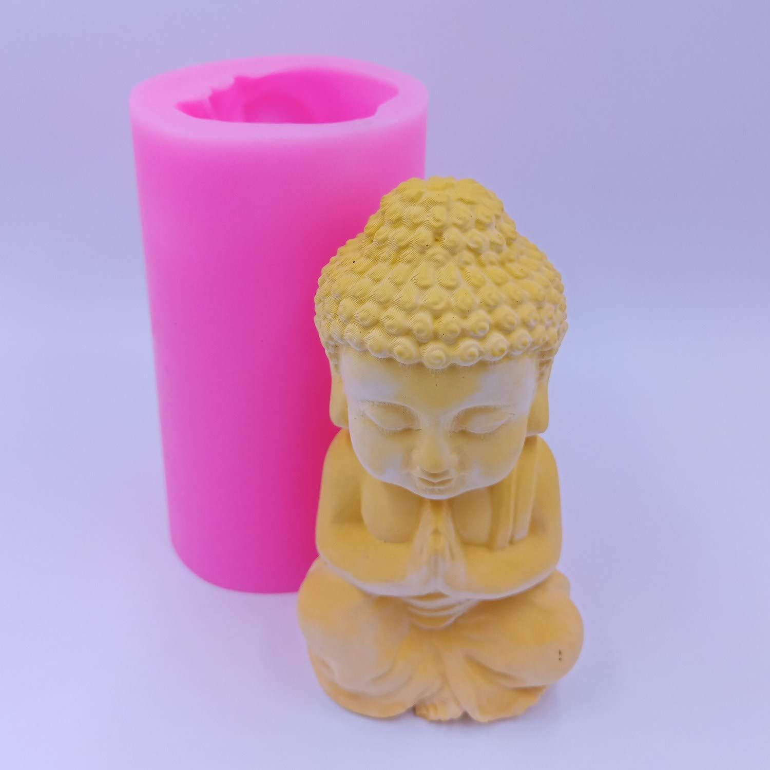 Big Size Buddha Handcrafted Candle Wax Mold Buddist Silicone Molds for Candle Making Decorating Resin Craft Mould Gypsum Concrete Statue Silicone Mold