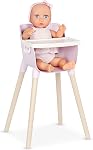 LullaBaby – 14-Inch Poupée réaliste bébé & Ensemble d'accessoires – Tonalité de la peau & Yeux bleus – Ensemble de soins infirmiers pour les bébés poupées – Chaise haute, Playpen & Poussette à jogger – Pretend Play Toys – pour enfant 2+ Années