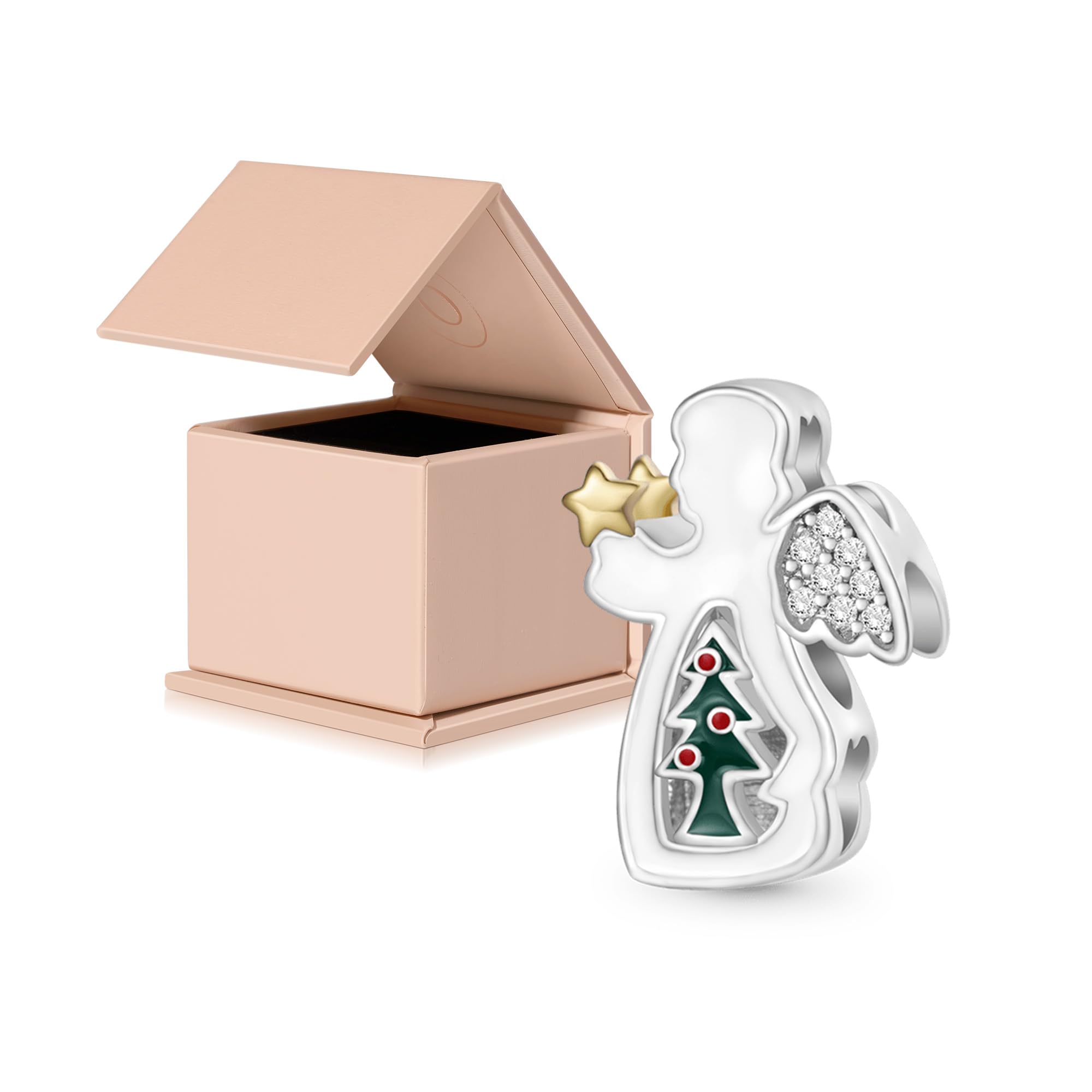 GNOCE Christmas Charm Sterling Silver Pendant Bead