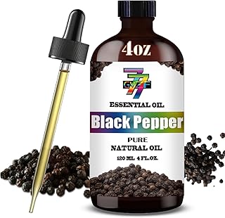 Black Pepper Essential Oil (4 oz/120 ml) — Black Pepper Oils for Aromatherapy, diffusers, humidifiers, Home fragrances, DIY Skincare, soap Making, DIY Candle, Relaxation, Yoga, and Meditation