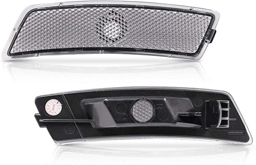 Vista 11 de 2 luces LED blancas laterales compatibles con VW Tiguan 2018 en adelante Beetle 2012-2019 lente ahumada reemplazar OEM parachoques delantero lateral