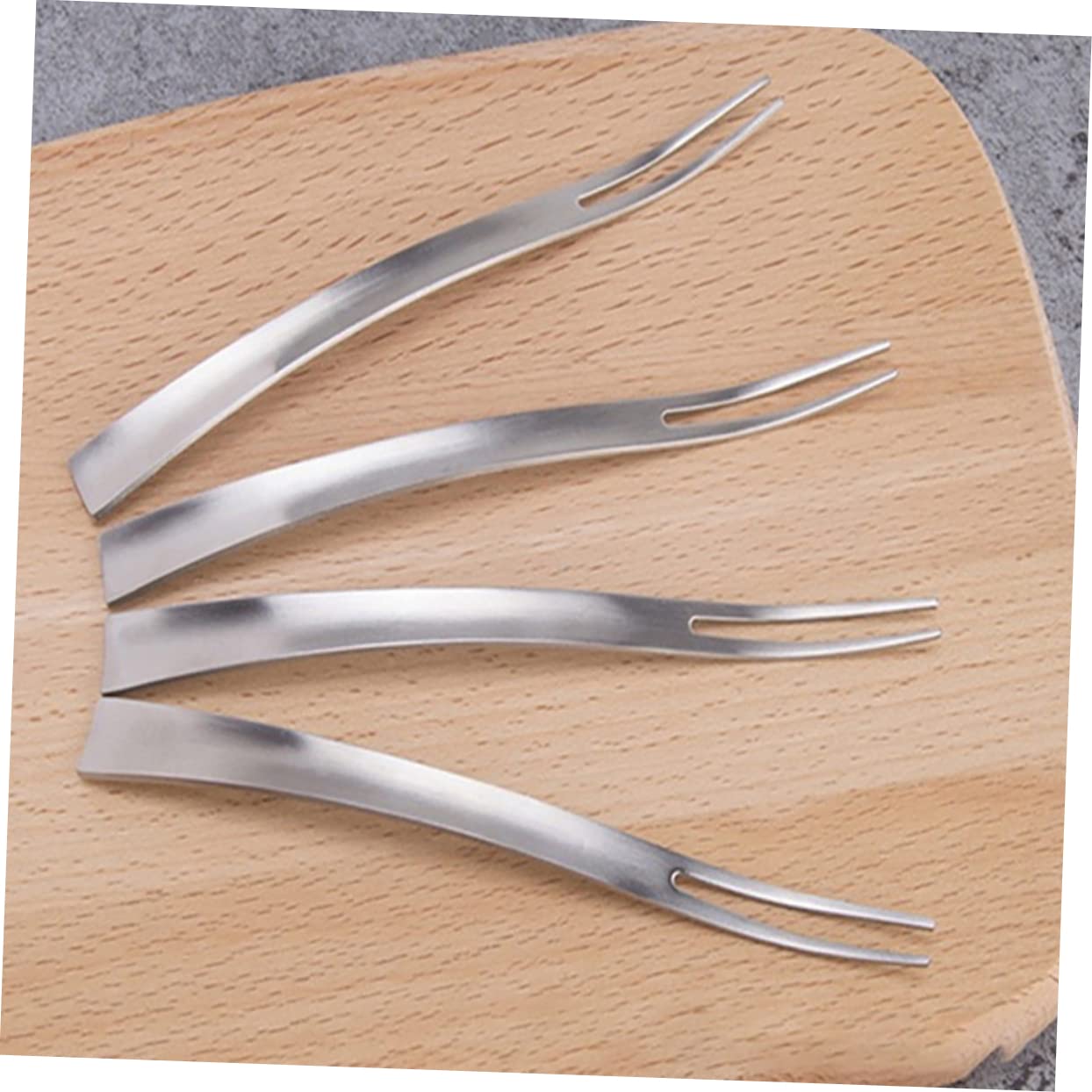 OFFSCH 4pcs Stainless Steel Dovetail Forks Salad Sporks Fruit Forks Dinnerware for Party Wedding Restaurant