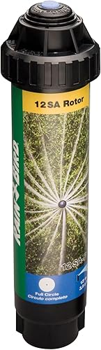 Rain Bird 12SAF Mini spray giratorio emergente giratorio de alta eficiencia, patrón de círculo completo de 360°, distancia de pulverización de 13 a