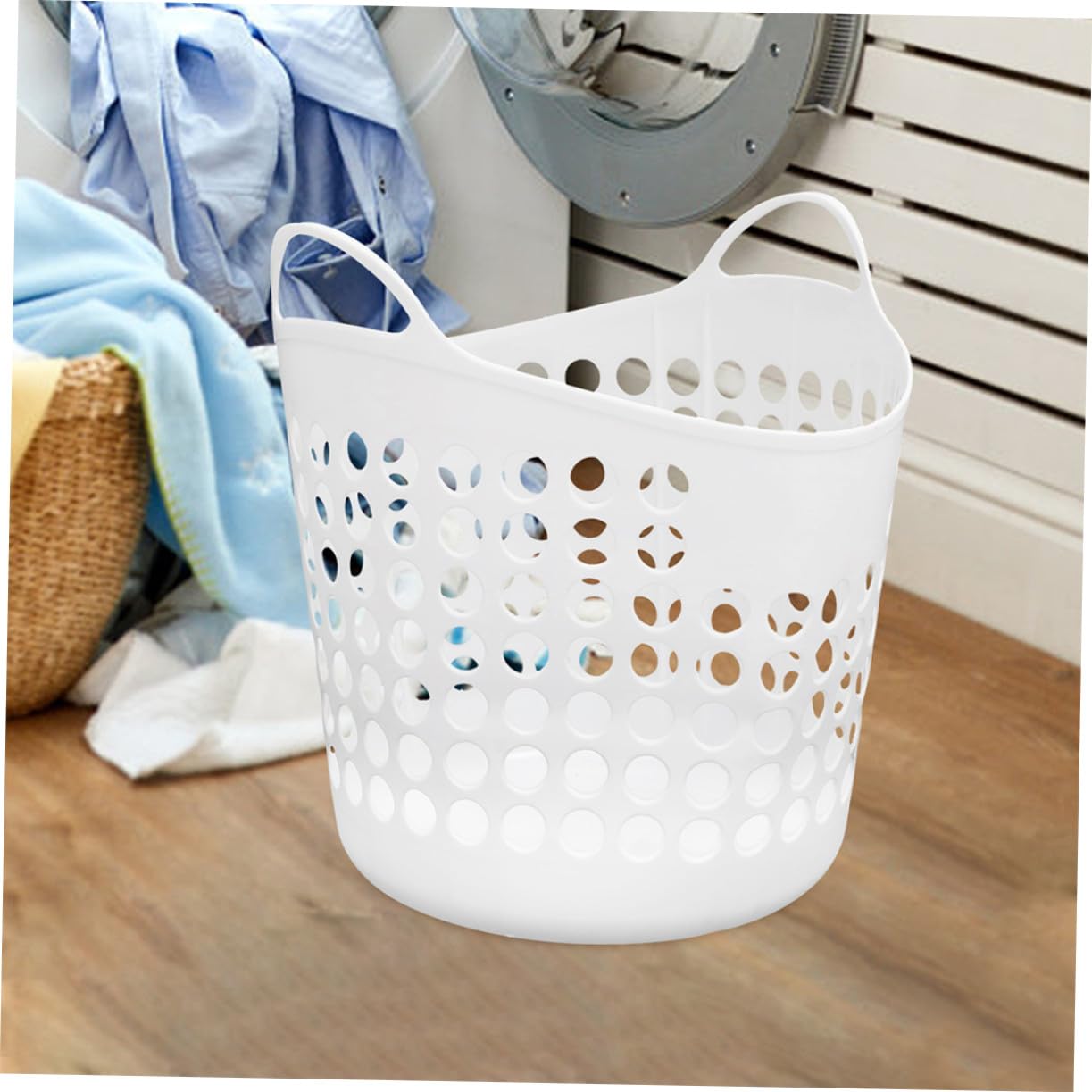 Cesto Porta Biancheria Sporca Bianco 40l in Pe Manici