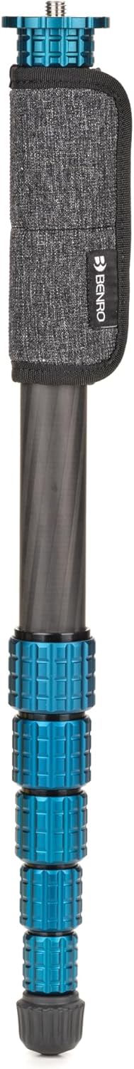 Benro Superslim Carbon Fiber Monopod – Lightweight 6-Section Professional Camera & Video Monopod with Twist Locks, Reversible Mount, Rubber Foot for DSLR, Mirrorless & Camcorders (MSSL110C)