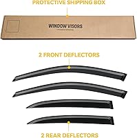 Vista 295 de Visera de ventana para Chevy Silverado 1500/GMC Sierra 1500/Avalanche/Suburban Crew Cab 2007-2013, protectores de lluvia, deflector de ventilación