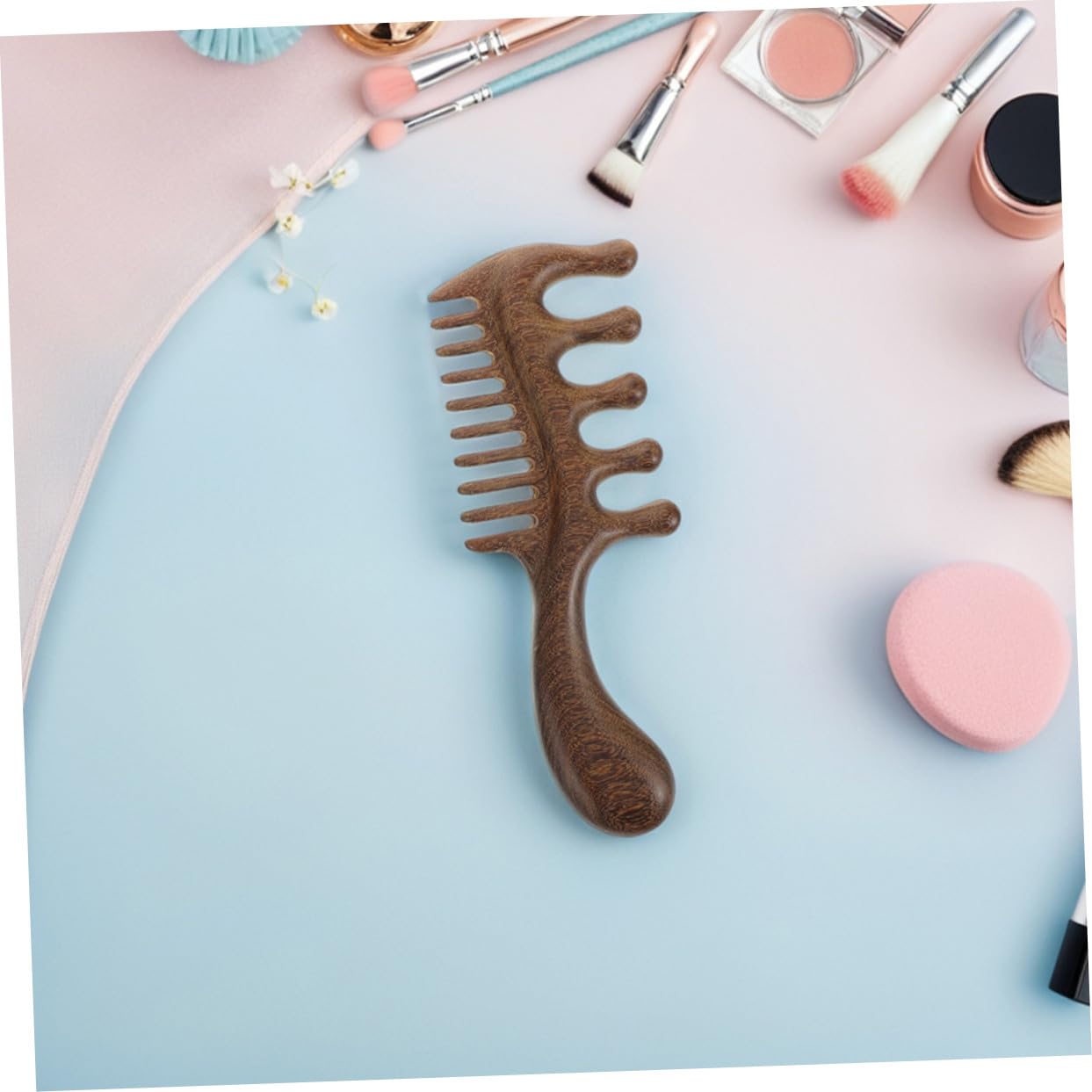 Beaupretty 3stücke Massagekamm aus Holz für Kopfhautmassage Haarmassagegerät mit Fünf Abgerundeten Zinken Handgefertigter Gua-sha-kamm zum Entwirren und Glätten der Haare für Reisen