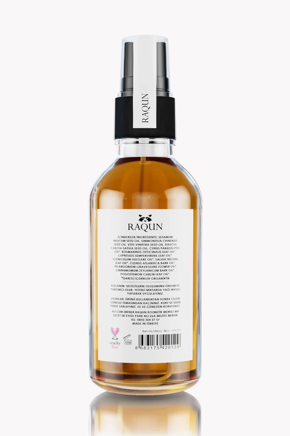 RAQUN Anti Selülit Masaj Yağı 100ml %100 Doğal İçerik