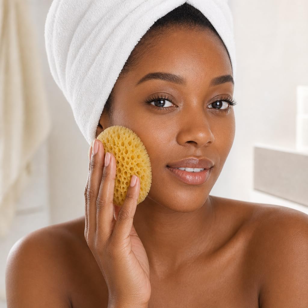 Naturalne gąbki morskie do kąpieli: 5 szt. Prezent w torbie premium Hipoalergiczna wanna Prysznic Czyszczenie twarzy Pamper Mums Brides Girlfriends