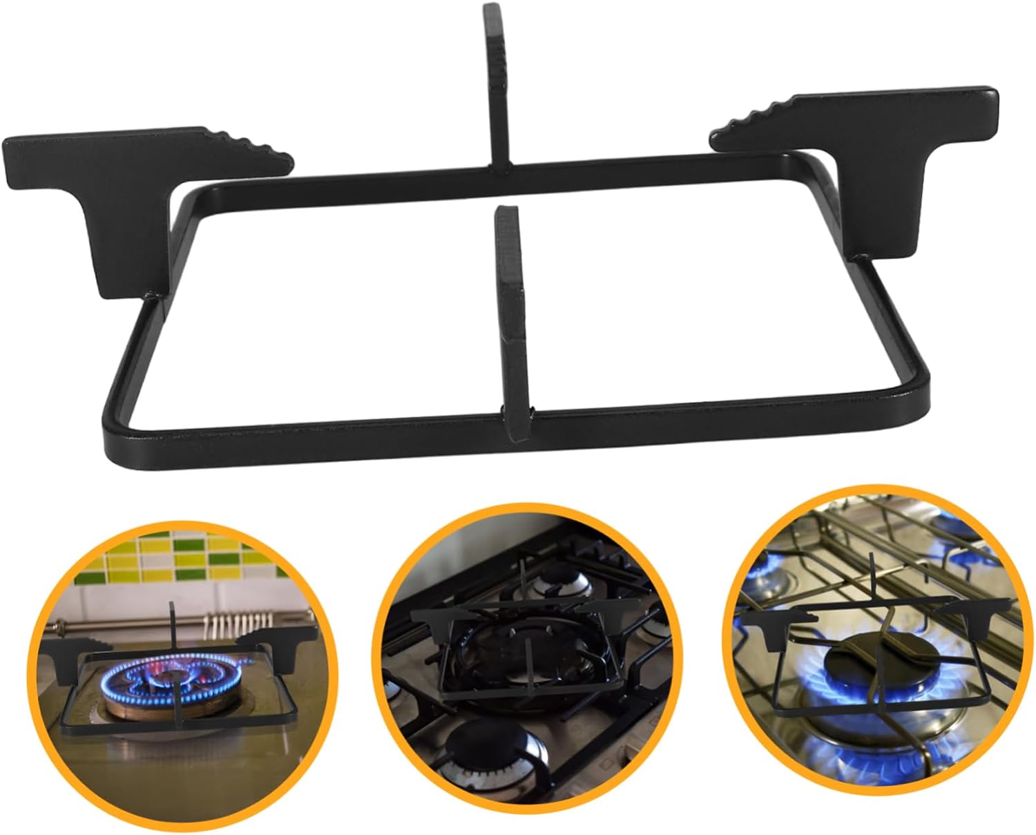 Cast Iron Gas Stove Rack Stand Stove Pot Holder Non-slip Wok Ring for Kitchen Easy Install