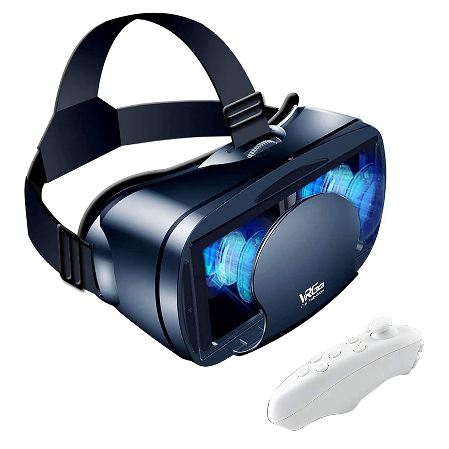 2 x okulary VR Full Screen Virtual Reality 3D, zestaw VR, okulary do wirtualnej rzeczywistości 3D, regulowane okulary VR z gamepadem