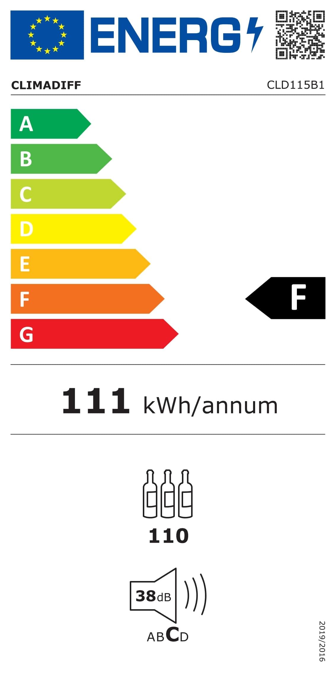 CLIMADIFF 2 Zonen Weinkühlschrank CLD115B1 110 Flaschen Glastür UV-undurchlässig 5°C bis 20°C freistehend
