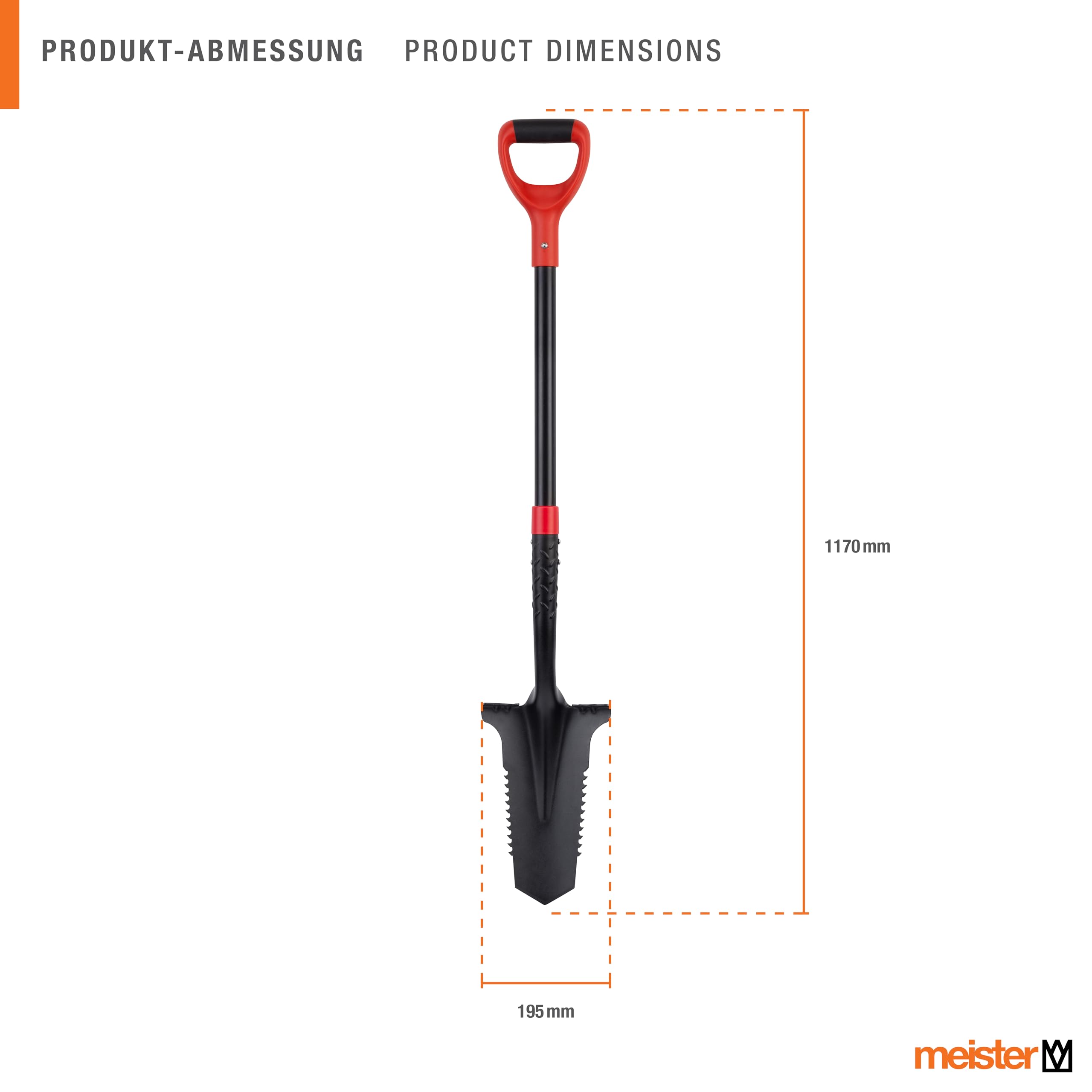 Meister Vanga con sega a radice 195 mm larghezza lavoro impugnatura ergonomica D per giardino costruzione paesaggio