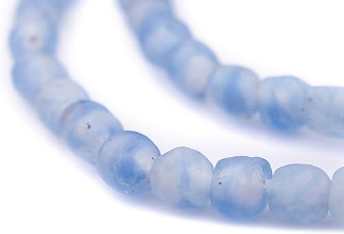 TheBeadChest - Cuentas africanas de vidrio reciclado, hebra, para fabricación de joyas, decoración del hogar, hechas a mano en Ghana (0.315